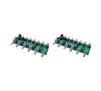 Wzxksoac 2X 6 Ways Stereo Mixer Audio Distributor Mixing Board with Volume Control DC5-24V 1PC 6 Inputs 1 Output