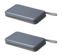 Wzxksoac 2X 80 Disc Album Cd Dvd Carry Cover Case Wallet Storage Holder Bag Hard Box - Silver