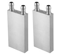 Wzxksoac 2X Aluminum Liquid-Water Cooling Block for Computer Cpu Radiator for Pc and Laptop Cpu Silver Heat Sink System(80mm)