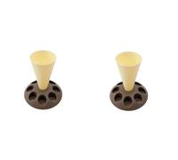 Wzxksoac 2X B-Piping Bag Stand, Piping Bag Holder with 8 Slots Nozzles, Plastic Pastry Bag Stand for Cake Decorating Kit