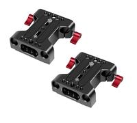 Wzxksoac 2X Camera Base Plate with Dual 15mm Rod Rail Clamp Suitable for Cage and DSLR Rig Camera Accessories