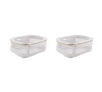 Wzxksoac 2X Clear Makeup Case Toiletry Bag Multipurpose Travel Makeup Train Case Portable Cosmetic Organizer Transparent Bag