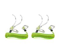 Wzxksoac 2X Double Head Dive Reef Rafting Hook Stainless Steel Reef Hook Spiral Coil Spring Cord Dive Safety Accessory - Green