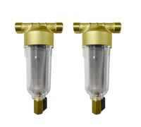 Wzxksoac 2X Down Sediment Filter Reusable Whole House Sediment Water Pre Filter 40-60 Micrometre Whole House Water Filter