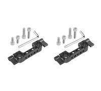 Wzxksoac 2X Dual 15mm Rod Clamp Railblock with 1/4 Screw Holes for DSLR Camera Rod Shoulder Support for Follow Focus