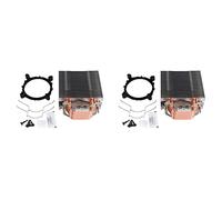 Wzxksoac 2X Fanless CPU Cooler 12cm Fan 6 Copper Heatpipes Fanless Cooling Radiator for LGA 1150/1151/1155/1156/775 AMD