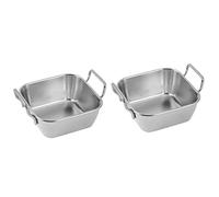 Wzxksoac 2X Food Storage Tray Double Ears Fried Chicken Square Plate Snack Fruit Plate Food Display Kitchen Tools, A