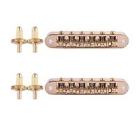 Wzxksoac 2X Gold Tune-O- Electric Roller Saddle Bridge Lp Electric Guitar Bridge From Korea