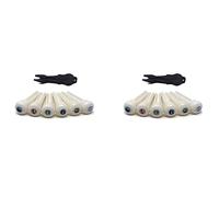 Wzxksoac 2X Guitar Cattle Bone Material Acoustic Guitar Bridge Pins with Pearl Shell Dot for Acoustic Folk Guitar Accessories