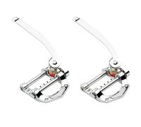 Wzxksoac 2X Guitar Vibrato Tailpiece Tremolo Flat Top Body Tremolo Unit Vibrato Bridge for, LP, Electric Guitars(Silver)