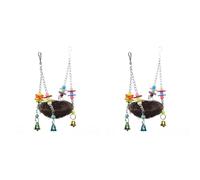 Wzxksoac 2X Handcraft Nest Toys for Birds Parrots to Play Bite Climb Bird Swing Toys