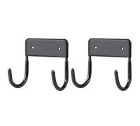 Wzxksoac 2X Ironing Board Hanger, Ironing Board Hook, Wall Mounted Holder,Large & Small Ironing Board(Matte Black)