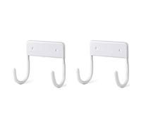 Wzxksoac 2X Ironing Board Hanger, Ironing Board Hook, Wall Mounted Holder, (Matte White)