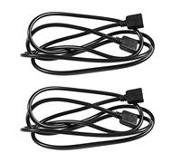Wzxksoac 2X LED Strips RGB 4 Pin Female to Female Connector Extension Cable Black 1M