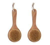 Wzxksoac 2X Long-Handled Bristle Detox Wooden Handle Body Brush Skin Brush
