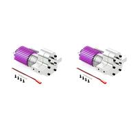 Wzxksoac 2X Metal 370 Motor for C14 C24 B24 B36 MN D90 D99 MN99S RC Car Upgrade Parts,Silver