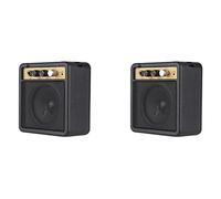 Wzxksoac 2X Mini Guitar Amplifier Amp Speaker 5W with 6.35mm Input 1/4 Inch Headphone Output Supports Volume Tone Adjustment
