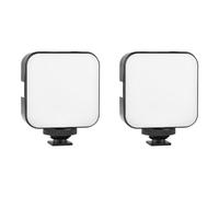 Wzxksoac 2X Mini LED Video Light Photography 2W Dimmable 6500K Fill Panel Lamp for Camera Smartphone Laptop