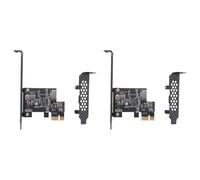 Wzxksoac 2X PCI-E 1X to USB 3.2 GEN1 5Gbps Type-E A-Key Expansion Card,Front Panel Type-C Interface for Desktop PC(ASM1042A)