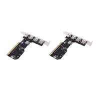 Wzxksoac 2X PCI to USB2.0 Expansion Card Desktop PCI to 5 USB2.0 480Mbp HUB Chip Expansion Adapter Card