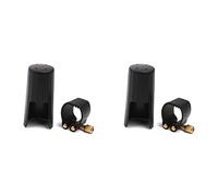 Wzxksoac 2X Plastic Clarinets Nozzle Cap with PU Ligature Black