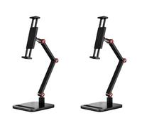Wzxksoac 2X Portable Monitor Stand Adjustable 360° Swivel Bracket Tablet Holder Compatible with Tablet Desktop Clamp Stand