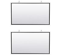 Wzxksoac 2X Portable Projector Screen for Home Theater Outdoor HD White Foldable Anti-Crease (100Inch)