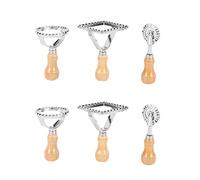 Wzxksoac 2X Ravioli Stamp Maker Cutter with Roller Wheel Set, Mold with Wooden Handle for Fluted Edge, Pasta Kitchen Attachment