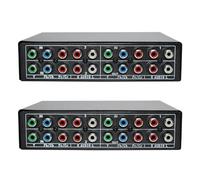 Wzxksoac 2X RGB Component Switch Selector 5 3-Way YPBPR Cable Component Switch AV Switcher for PS2 DVD Player TV