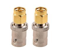 Wzxksoac 2X SMA Male to Silver Tone BNC Female Connector Adapter