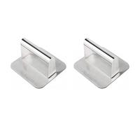 Wzxksoac 2X Stainless Steel Burger, 5.5 Inch Square Burger Smasher, Professional Griddle Kit, Grill Perfect