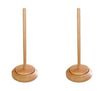 Wzxksoac 2X Wooden Yarn Holder Dispenser for Crocheting, Yarn Ball Holder for Knitting Yarn Spindle Dispenser Crocheting Tool