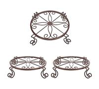 Wzxksoac 3 Pack Metal Plant Stands for Flower Pot Heavy Duty Potted Holder Indoor Outdoor Rustproof Garden Round Supports Rack