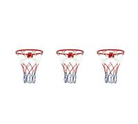 Wzxksoac 3 Pcs 32cm Wall Mounted Basketball Hoop Netting Metal Rim Hanging Basket-Ball Wall Rim with Screws Indoor Outdoor Sport