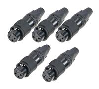 Wzxksoac 3-Pronged Waterproof Xlr Microphone Audio Plug Xlr Balanced Head Female Thread Head Shell, Easy Install B