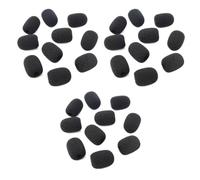 Wzxksoac 300Pcs Microphone Headset Grill Windshield Sponge Foam Black Mic Cover 30mmx8mm