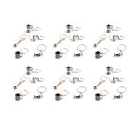 Wzxksoac 30PCS Coffee Tamper Keychain Espresso Portafilter Moka Pitcher Keyring Portable Coffee Accessories Gift