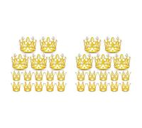 Wzxksoac 30Pcs Crown Cake Topper, Mini Baby Cupcake Crowns for Flower Arrangements Cupcake Baby Shower Wedding Decor