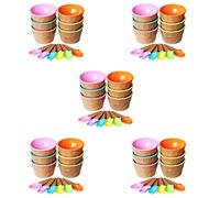 Wzxksoac 30Pcs Ice Cream Bowl Set Ice Cream Spoon Bowl Tableware Set Children Cartoon Bowl