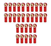 Wzxksoac 30Pcs M3 Ball Joint Link Bar Rod Seals Ball Head Tie Rod End for 1/10 RC Truck Car Truck Red