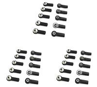 Wzxksoac 30Pcs Metal M2.5 Link Tie Rod End Ball Joint for A959 12428 144001 C24 MN D90 MN99S RC Car Parts,Black