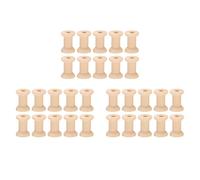 Wzxksoac 30Pcs Wooden Empty Thread Spools Natural Color 29mm X23mm