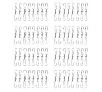 Wzxksoac 32 Pack Double Clip Swivel Hooks for Wind Spinners, Windsock, Bird Feeders, Wind Chimes Crystal Twisters Party