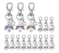 Wzxksoac 33 PcS Party Favors Baptism Souvenir Mini Angle with Star Pendant Keychain