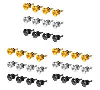 Wzxksoac 36Pcs Guitar Strap Buttons Lock Pins Guitar Metal Strap Buttons for Acoustic Guitar, Electric Guitar, Ukulele