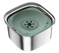 Wzxksoac 3L Dog Water Bowl 101Oz Stainless Steel Dog Bowl No Spill Large Capacity Dog Food Water Bowl Slow Water Feeder Easy Install Green