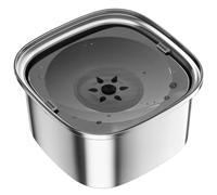 Wzxksoac 3L Dog Water Bowl 101Oz Stainless Steel Dog Bowl No Spill Large Capacity Dog Food Water Bowl Slow Water Feeder Easy Install Gray