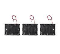 Wzxksoac 3Pcs 5 x 1.5V AA Battery Slot Holder Case Box Wire Black