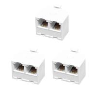 Wzxksoac 3X 2-Way 6P4C RJ11 Modular Phone Telephone Wall Adapter and Splitter for Landline Telephone