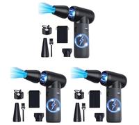 Wzxksoac 3X Compressed Air Duster,180000RPM Dryer Blower,3 Gear Electric Air Duster,for Car Dry,Keyboard Computer Cleaning